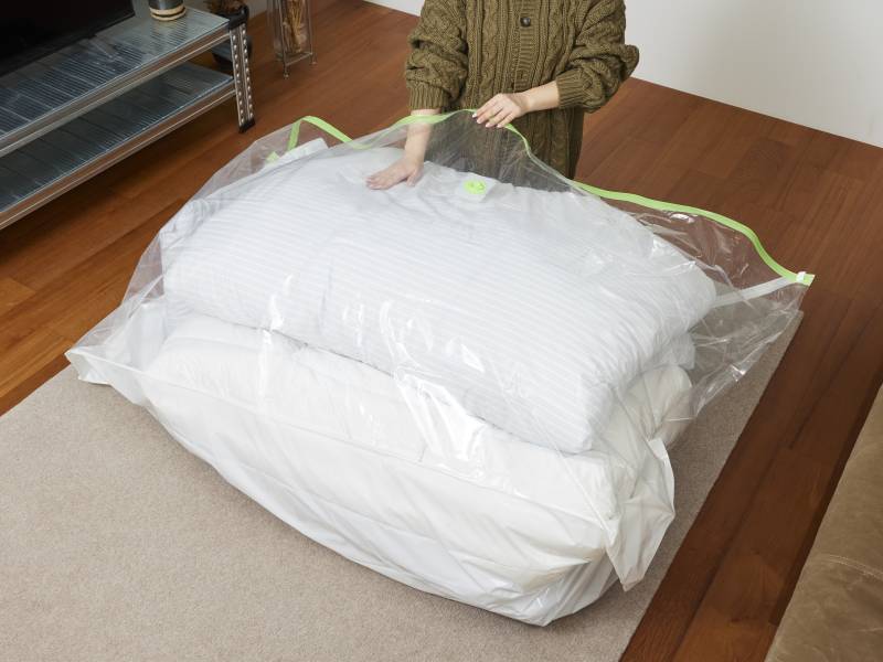 掛け・敷き・毛布 まとめて圧縮袋 LLサイズ